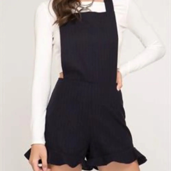 New Navy Blue Romper - Picture 1 of 2